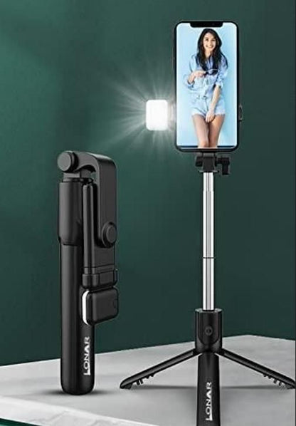 Extendable Flash 3-in-1 Selfie Stick Tripod with Bluetooth Remote - Vistora